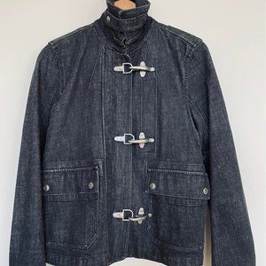 RALPH LAUREN DENIM CHORE JACKET WITH METAL HOOKS M